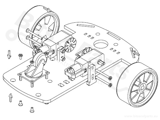 Smart Car Chassis 2WD met 2 motors 